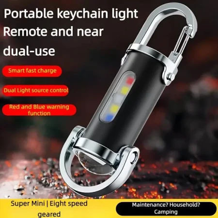 7 Modes High Power LED + COB Keychain Flashlight With Type-C Charger – KD088