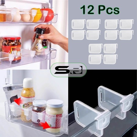 12pcs Adjustable Fridge Dividers Multi-functional Refrigerator Side Door Separator Storage Partition for Organizing Freezer Compartments